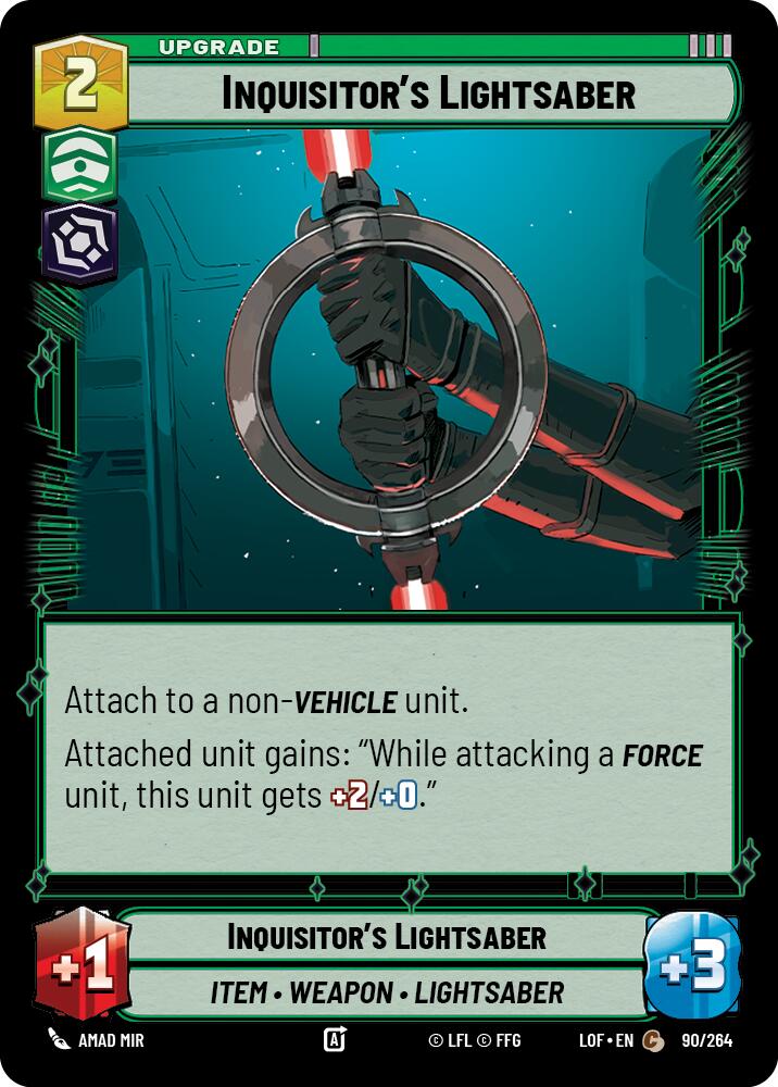 Inquisitor's Lightsaber (90/264) (90/264) [Legends of the Force] | Odin's Place