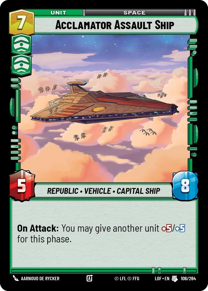 Acclamator Assault Ship (106/264) (106/264) [Legends of the Force] | Odin's Place