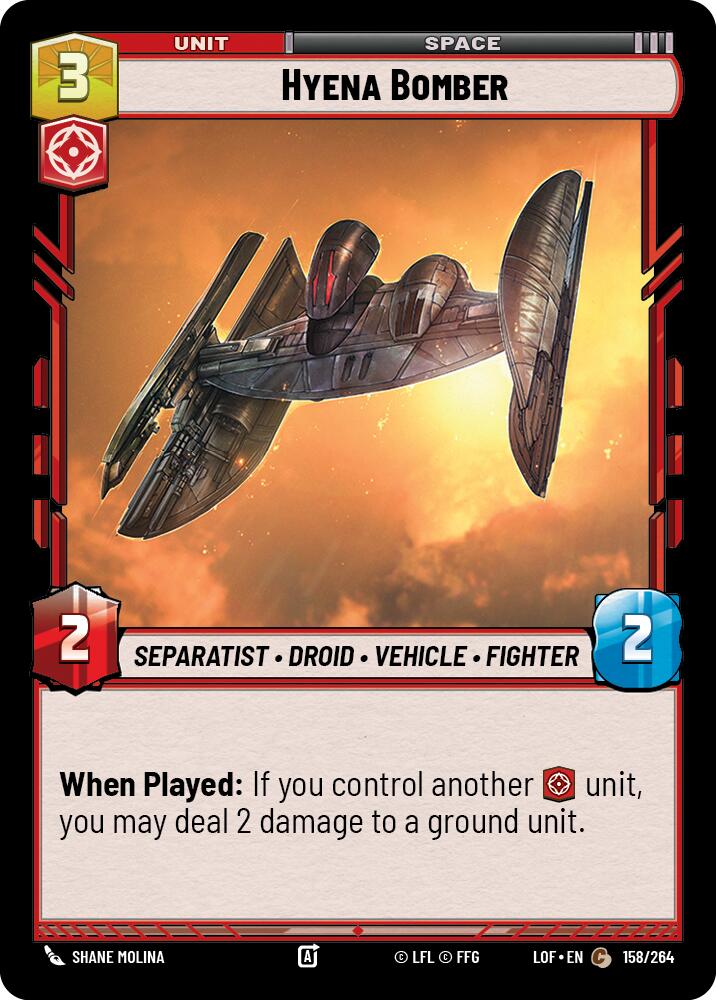 Hyena Bomber (158/264) (158/264) [Legends of the Force] | Odin's Place