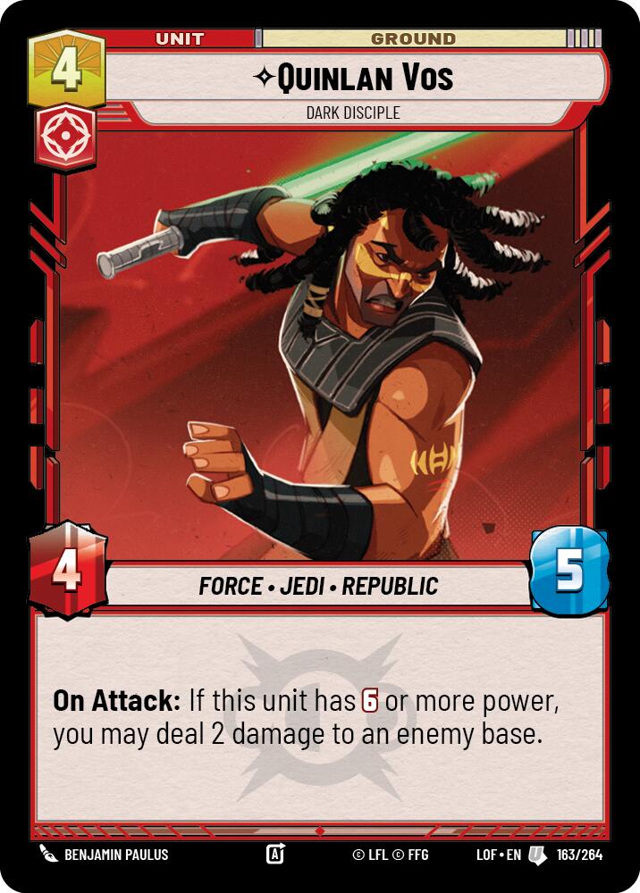 Quinlan Vos - Dark Disciple (163/264) (163/264) [Legends of the Force] | Odin's Place