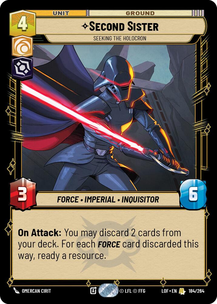 Second Sister - Seeking the Holocron (184/264) (184/264) [Legends of the Force] | Odin's Place