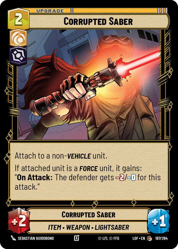 Corrupted Saber (187/264) (187/264) [Legends of the Force] | Odin's Place