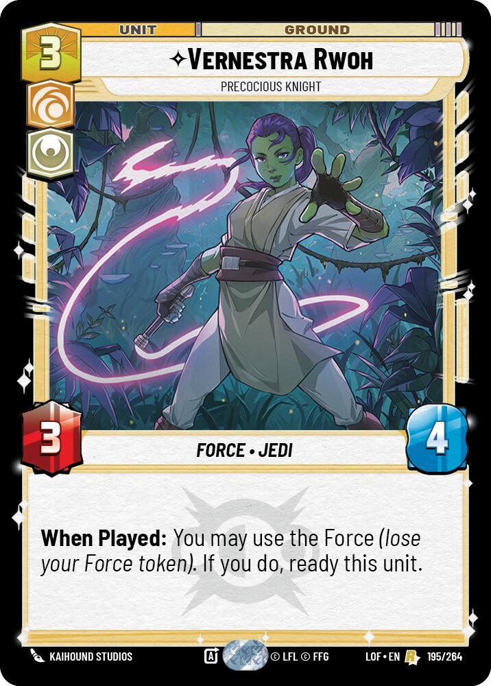 Vernestra Rwoh - Precocious Knight (195/264) (195/264) [Legends of the Force] | Odin's Place
