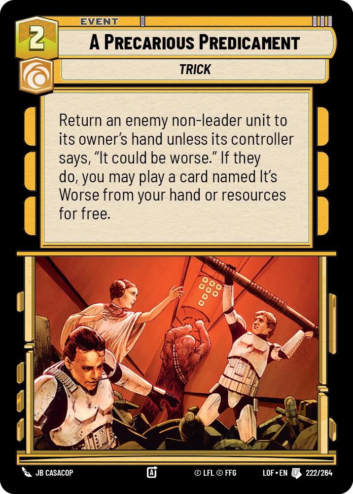 A Precarious Predicament (222/264) (222/264) [Legends of the Force] | Odin's Place