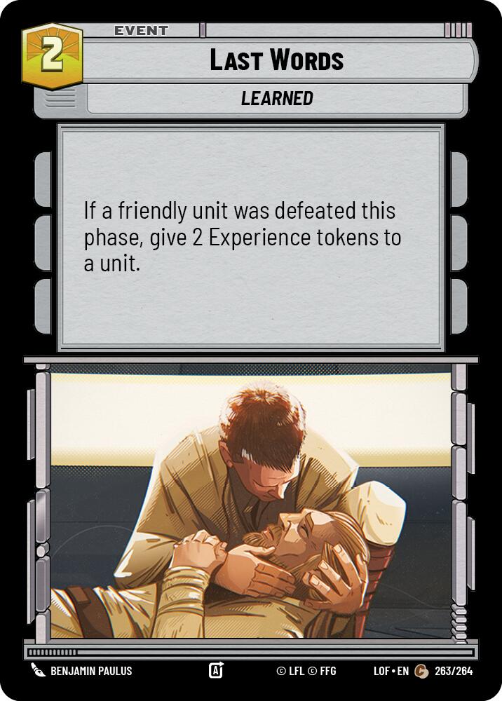 Last Words (263/264) (263/264) [Legends of the Force] | Odin's Place