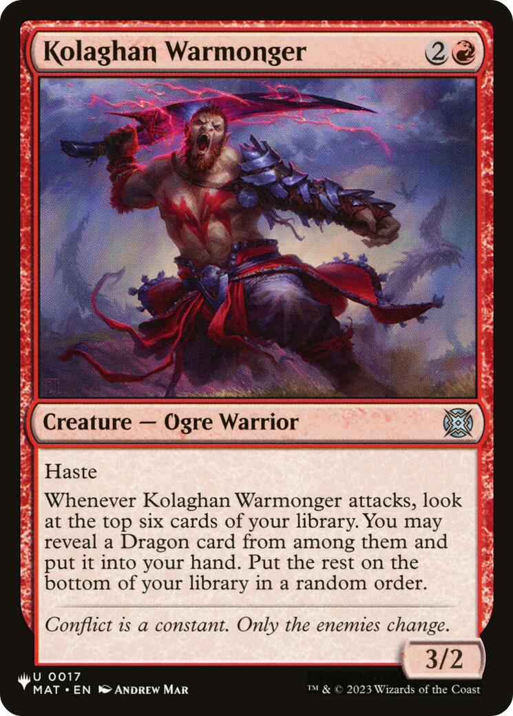 Kolaghan Warmonger [The List] | Odin's Place