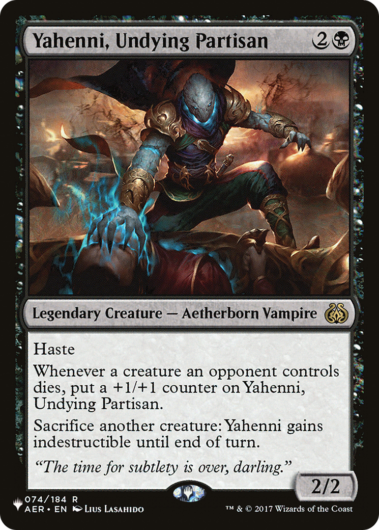 Yahenni, Undying Partisan [The List] | Odin's Place
