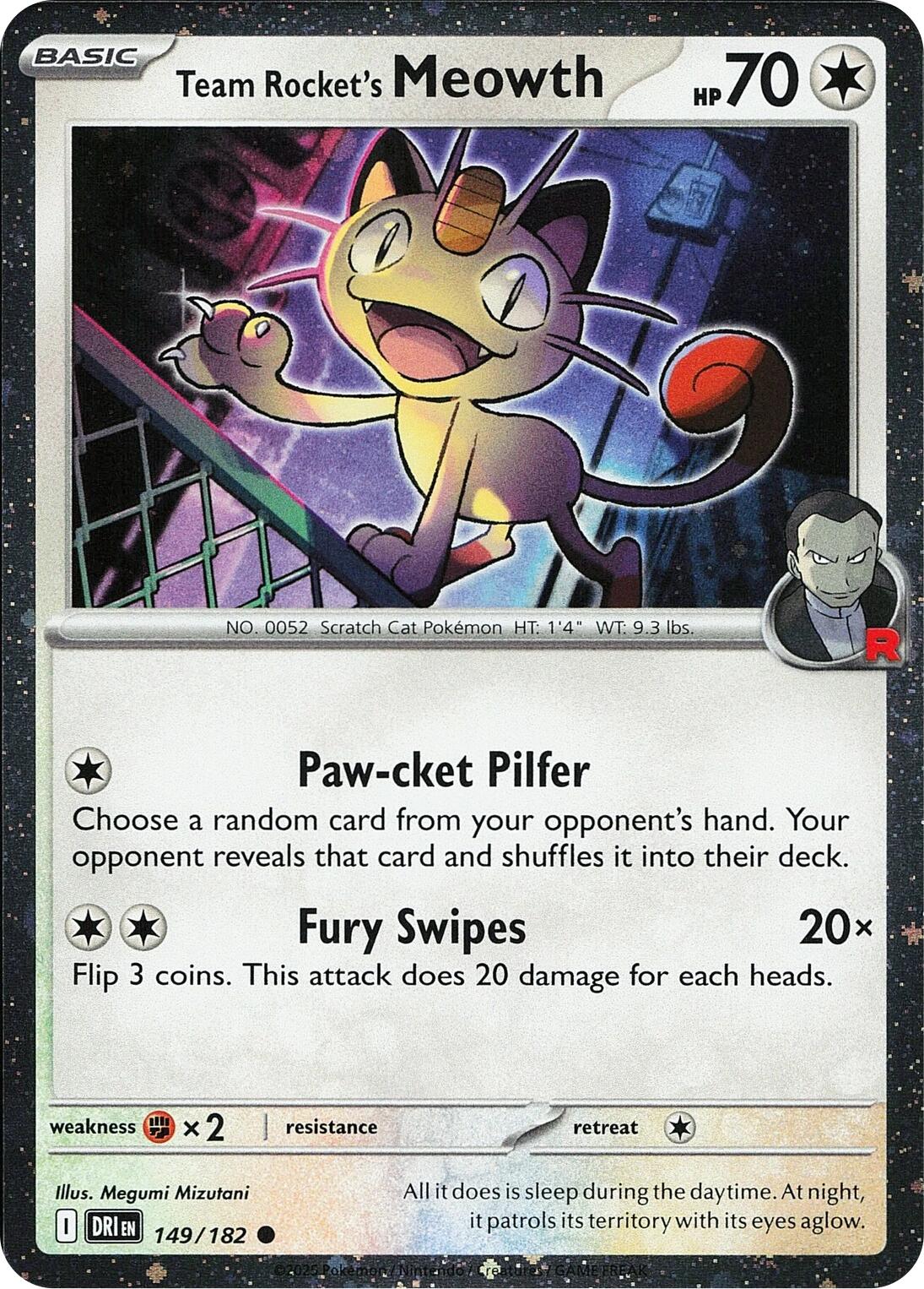 Team Rocket's Meowth (149/182) (Cosmos Holo) [Miscellaneous Cards] | Odin's Place