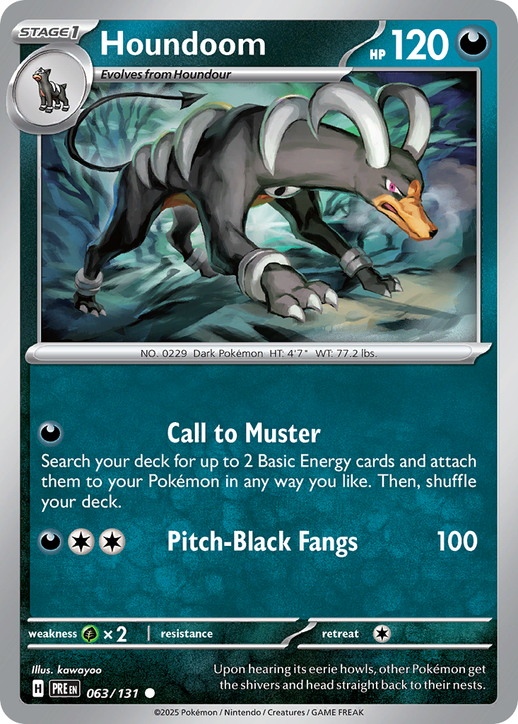 Houndoom (063/131) (Master Ball Pattern) [Scarlet & Violet: Prismatic Evolutions] | Odin's Place