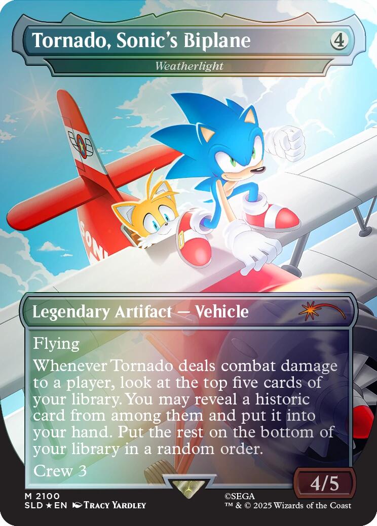 Tornado, Sonic's Biplane - Weatherlight (Rainbow Foil) [Secret Lair Drop Series] | Odin's Place