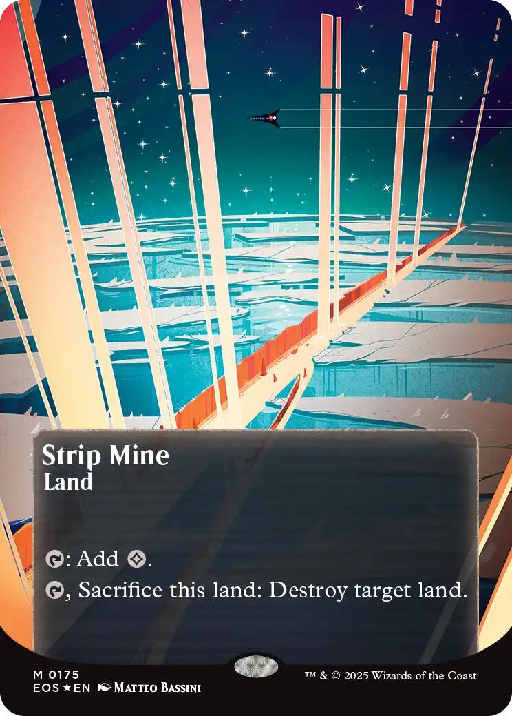Stripe Mine (0175) (Borderless) (Galaxy Foil) [Edge of Eternities: Stellar Sights] | Odin's Place