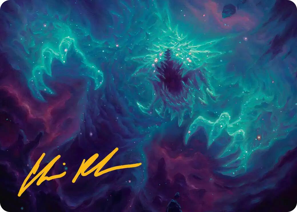 Cosmogoyf Art Card (Gold-Stamped Signature) [Edge of Eternities Art Series] | Odin's Place