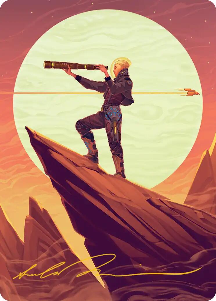 Sami, Wildcat Captain Art Card (Gold-Stamped Signature) [Edge of Eternities Art Series] | Odin's Place