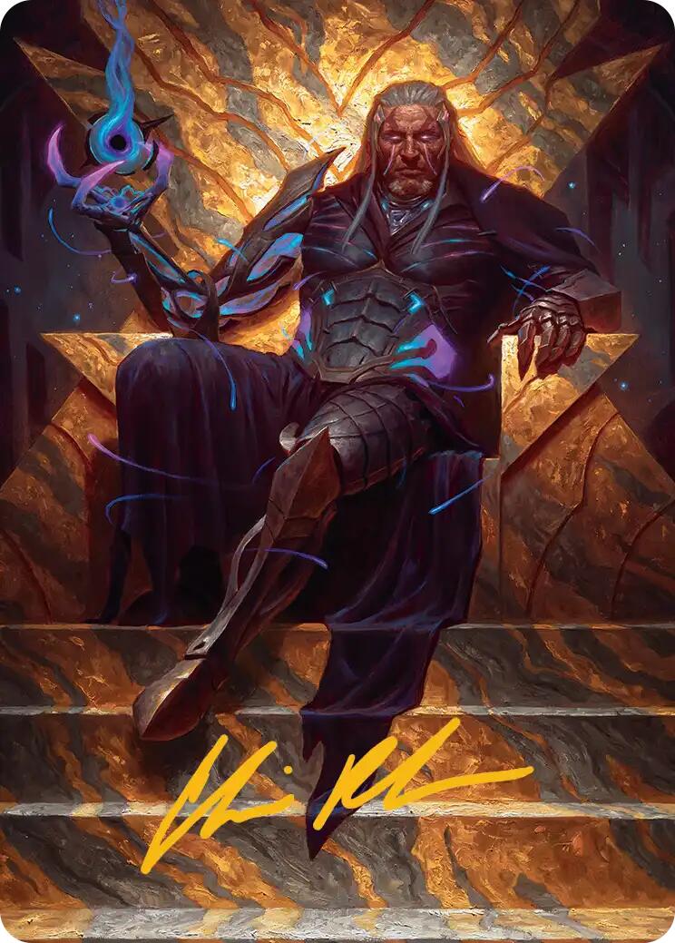Tezzeret, Cruel Captain Art Card (1/54) (Gold-Stamped Signature) [Edge of Eternities Art Series] | Odin's Place