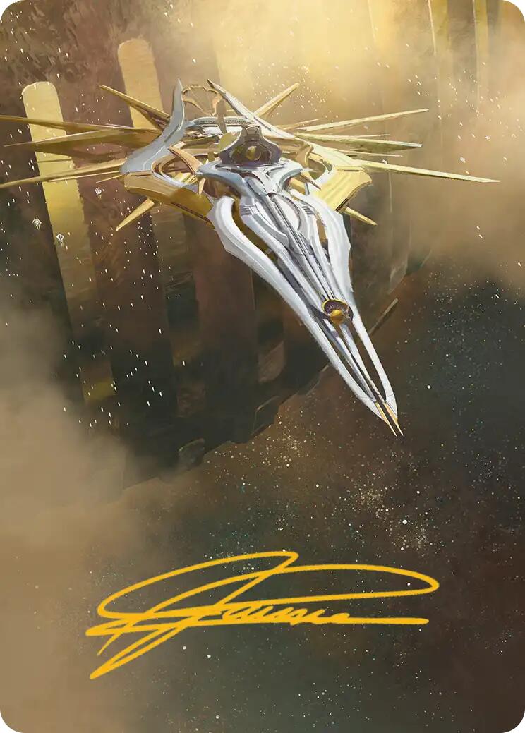 Dawnsire, Sunstar Dreadnought Art Card (Gold-Stamped Signature) [Edge of Eternities Art Series] | Odin's Place