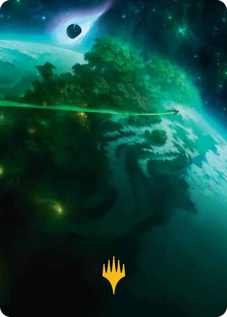 Evendo, Waking Haven Art Card (Gold-Stamped Planeswalker Symbol) [Edge of Eternities Art Series] | Odin's Place