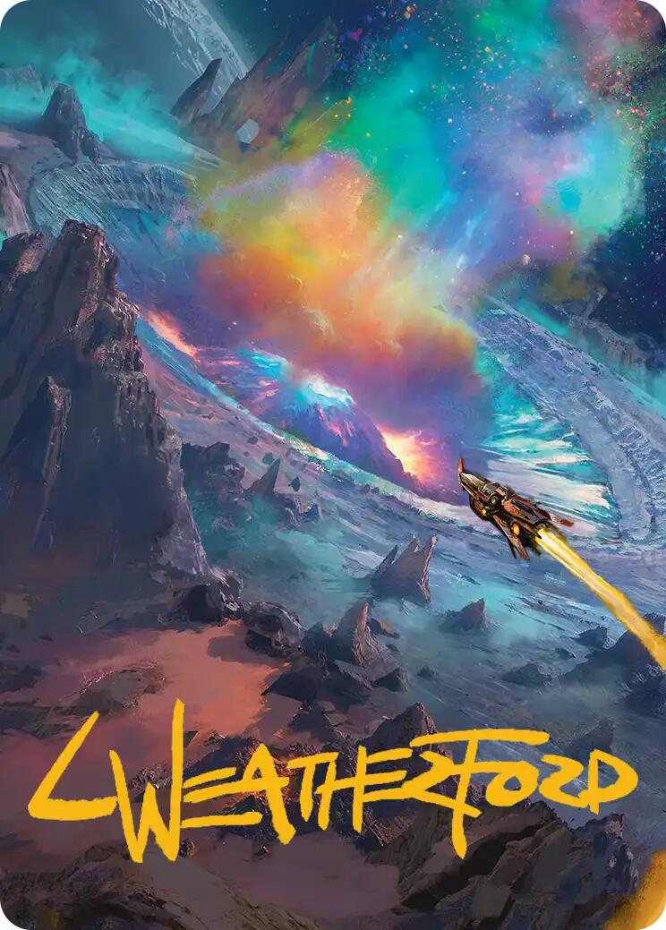 Meteor Crater Art Card (Gold-Stamped Signature) [Edge of Eternities Art Series] | Odin's Place