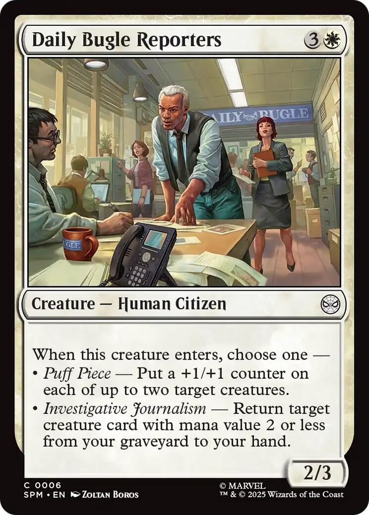 Image for Daily Bugle Reporters (6) (SPM) - Magic: The Gathering | Odin's Place