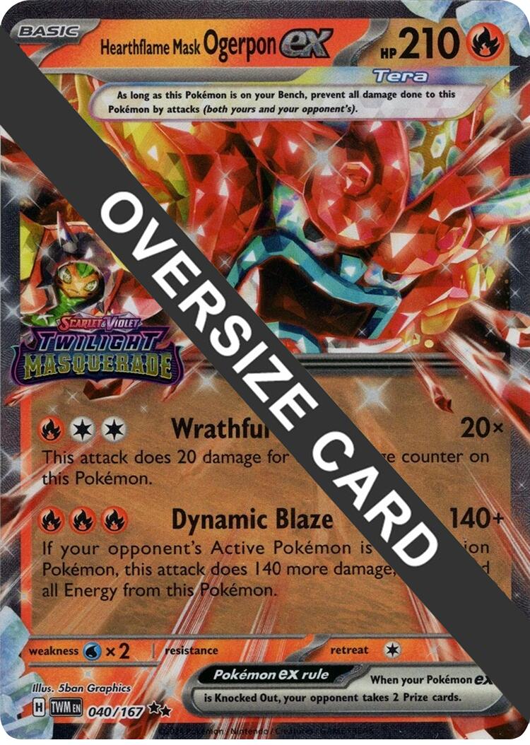 Hearthflame Mask Ogerpon ex (040/167) (Jumbo Card) [Scarlet & Violet: Twilight Masquerade] | Odin's Place
