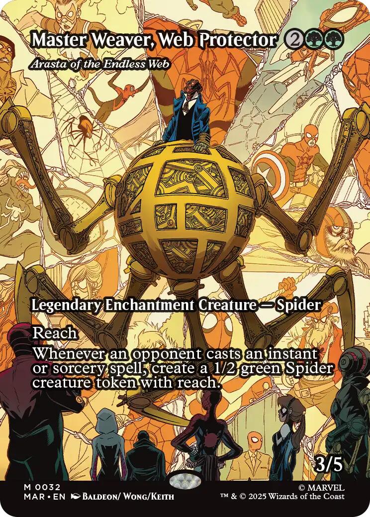 Master Weaver, Web Protector - Arasta of the Endless Web (Borderless) [Marvel's Spider-Man: Eternal-Legal] | Odin's Place