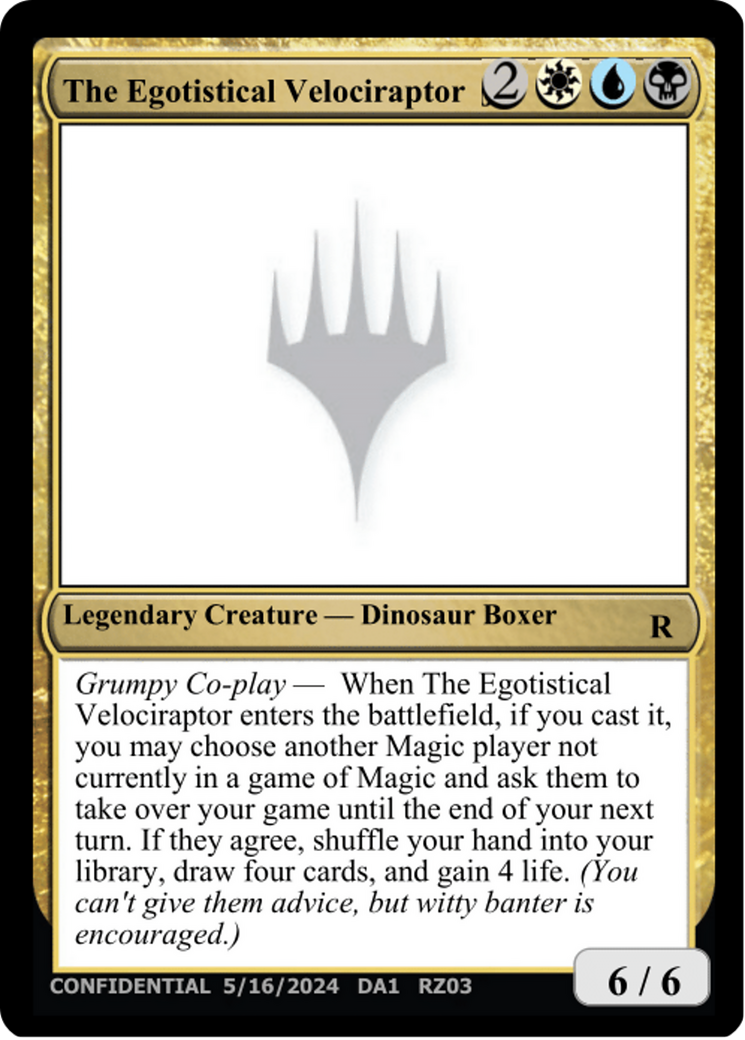 The Egotistical Velociraptor [Mystery Booster 2 Playtest Cards] | Odin's Place