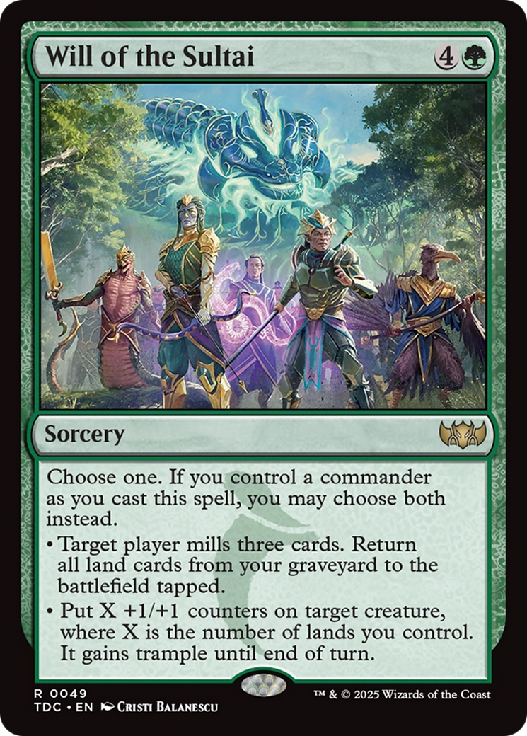 Will of the Sultai [Tarkir: Dragonstorm Commander] | Odin's Place