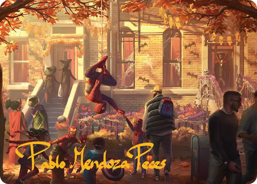Friendly Neighborhood Art Card (Gold-Stamped Signature) [Marvel's Spider-Man Art Series] | Odin's Place