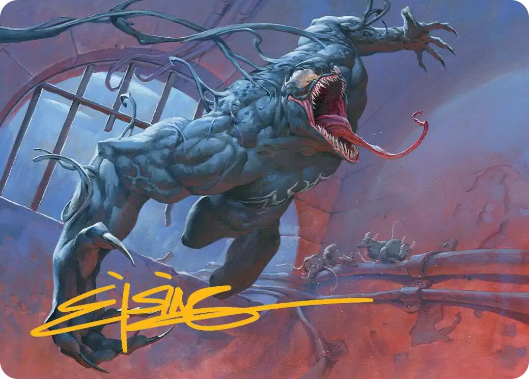 Venom, Evil Unleashed Art Card (Gold-Stamped Signature) [Marvel's Spider-Man Art Series] | Odin's Place