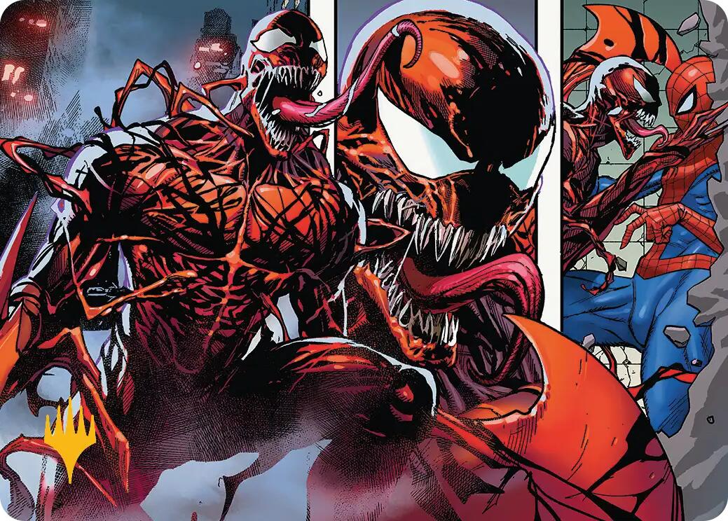 Carnage, Crimson Chaos Art Card (Gold-Stamped Planeswalker Symbol) [Marvel's Spider-Man Art Series] | Odin's Place