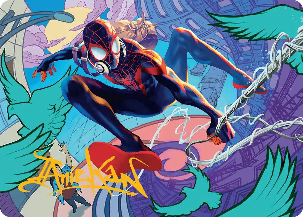Spider-Man, Brooklyn Visionary Art Card (Gold-Stamped Signature) [Marvel's Spider-Man Art Series] | Odin's Place