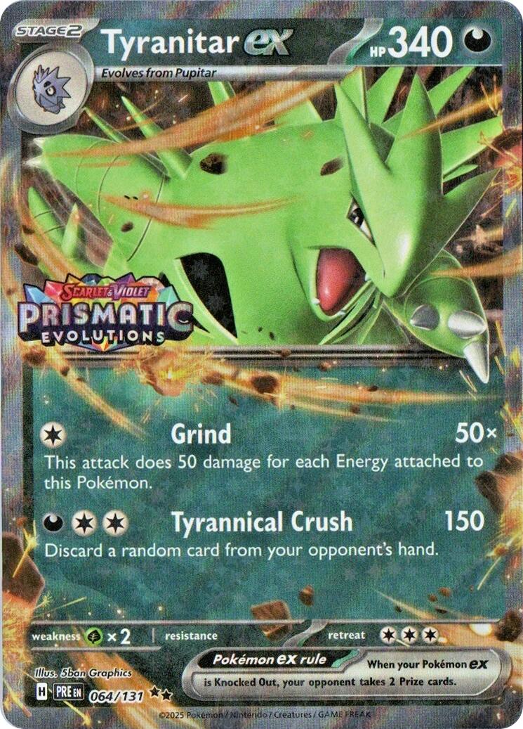 Tyranitar ex (064/131) (Prismatic Evolutions Stamp) [Miscellaneous Cards] | Odin's Place