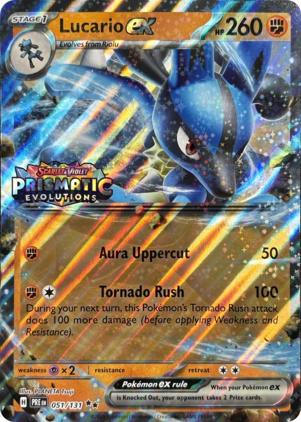 Lucario ex (051/131) (Prismatic Evolutions Stamp) [Miscellaneous Cards] | Odin's Place