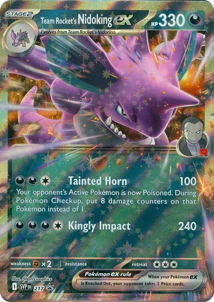 Team Rocket's Nidoking ex (217) [Scarlet & Violet: Black Star Promos] | Odin's Place