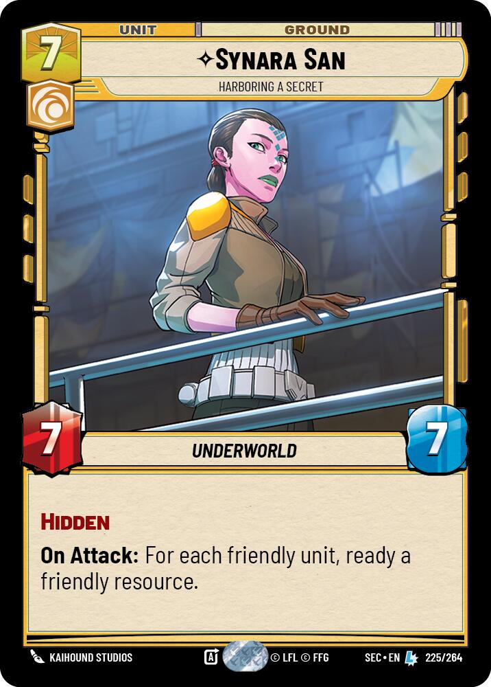 Synara San (225/264) - Harboring a Secret (225/264) [Secrets of Power] | Odin's Place