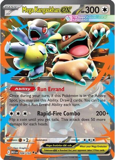 Mega Kangaskhan ex (104/132) [Mega Evolutions: Base Set] | Odin's Place