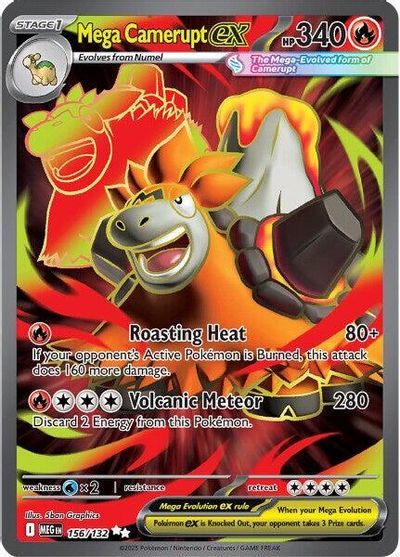 Mega Camerupt ex (156/132) [Mega Evolutions: Base Set] | Odin's Place