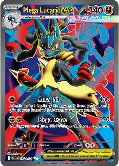 Mega Lucario ex (160/132) [Mega Evolutions: Base Set] | Odin's Place