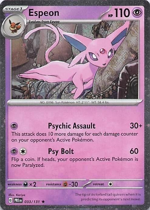 Espeon (033/131) (Cosmos Holo) [Miscellaneous Cards] | Odin's Place
