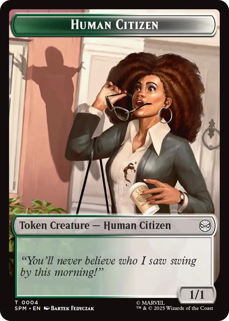 Human Citizen // Treasure Double-Sided Token [Marvel's Spider-Man Tokens] | Odin's Place