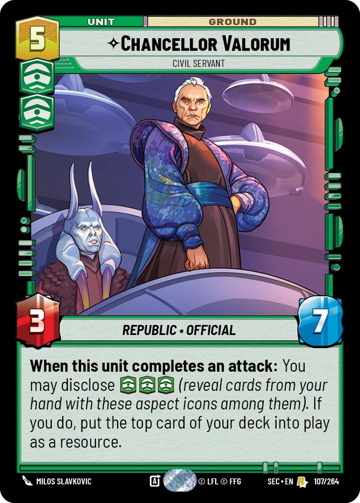 Chancellor Valorum (107/264) - Civil Servant (107/264) [Secrets of Power] | Odin's Place