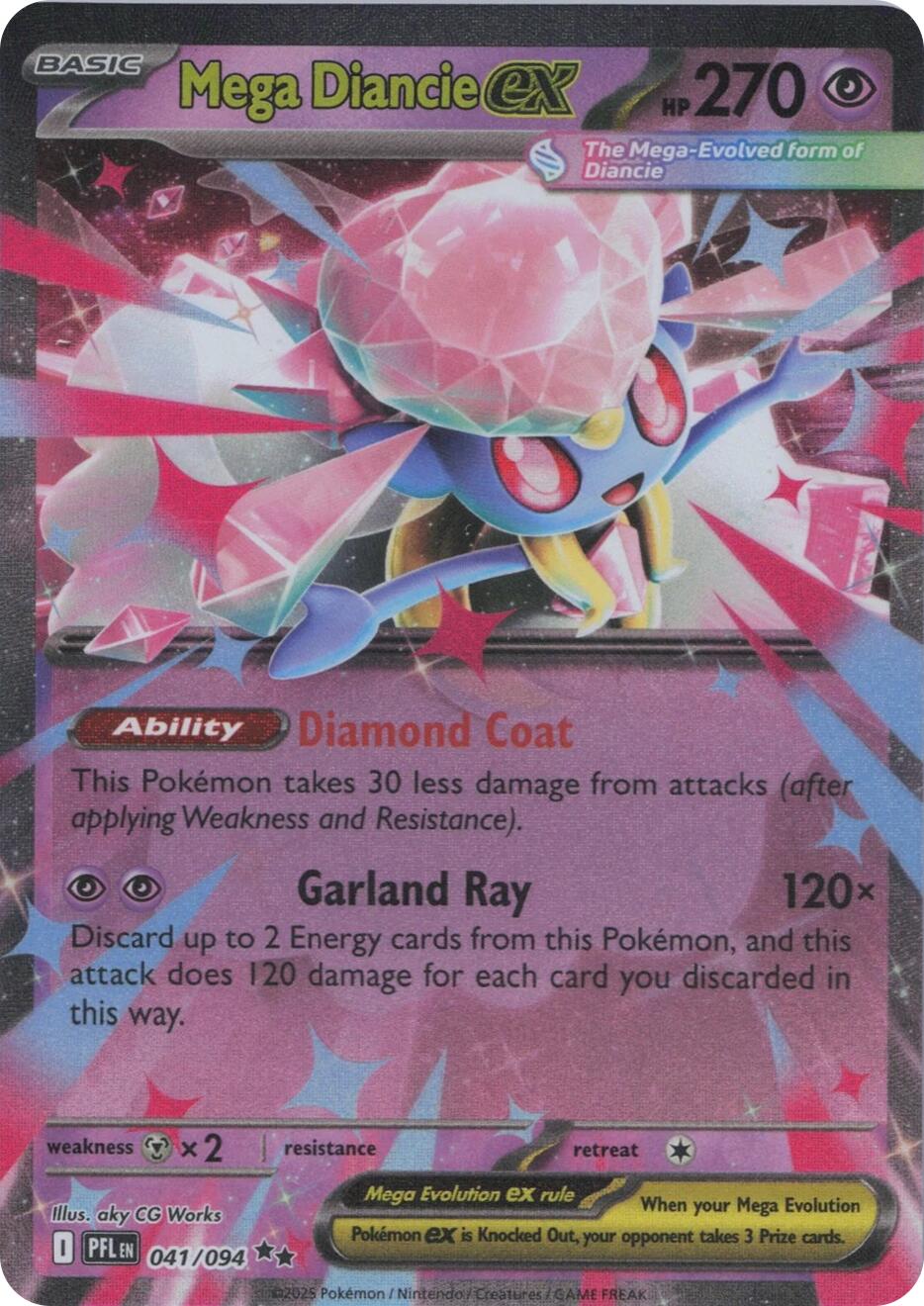 Mega Diancie ex (041/094) [Mega Evolution: Phantasmal Flames] | Odin's Place