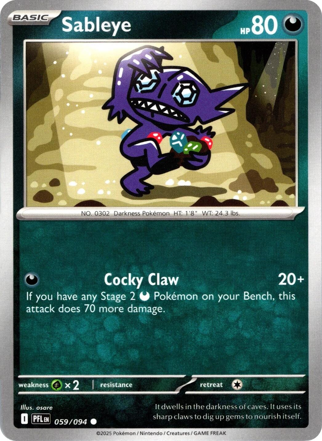 Sableye (059/094) [Mega Evolution: Phantasmal Flames] | Odin's Place