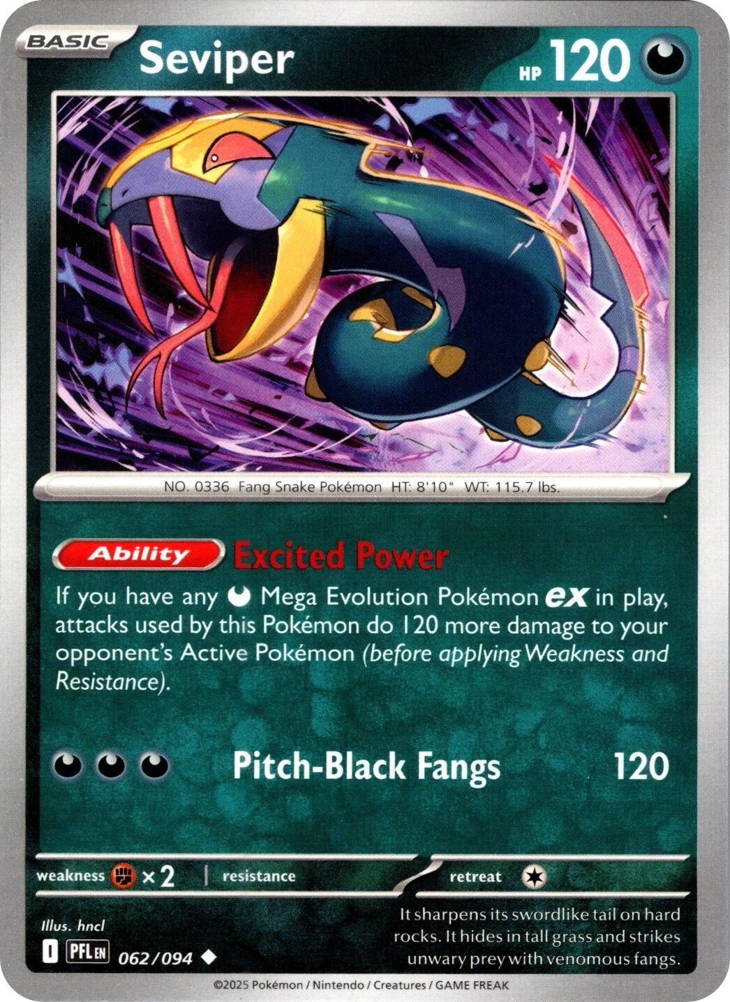 Seviper (062/094) [Mega Evolution: Phantasmal Flames] | Odin's Place
