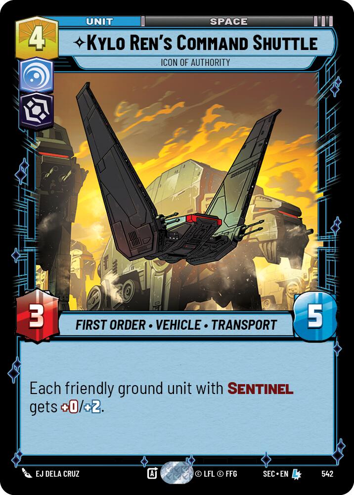 Kylo Ren's Command Shuttle - Icon of Authority (Foil) (542) (542) [Secrets of Power] | Odin's Place