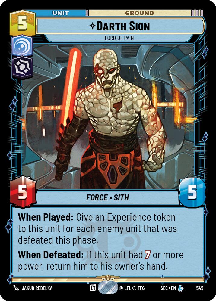 Darth Sion - Lord of Pain (Foil) (545) (545) [Secrets of Power] | Odin's Place