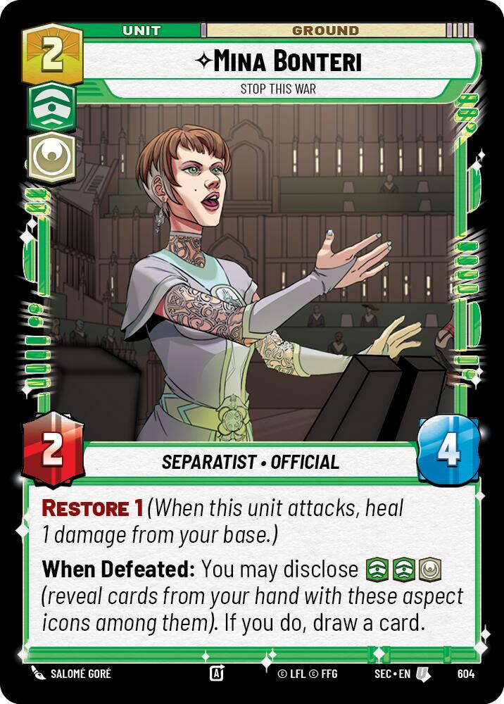 Mina Bonteri - Stop This War (Foil) (604) (604) [Secrets of Power] | Odin's Place