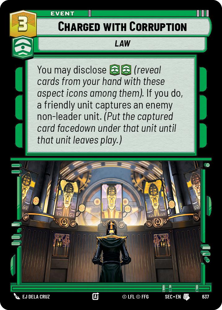 Charged with Corruption (637) (Foil) (637) [Secrets of Power] | Odin's Place