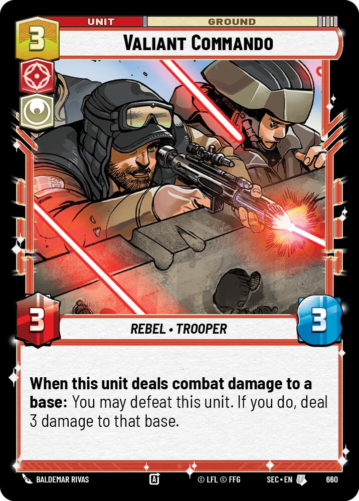 Valiant Commando (660) (Foil) (660) [Secrets of Power] | Odin's Place