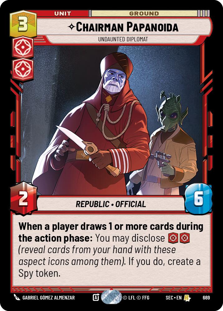 Chairman Papanoida - Undaunted Diplomat (Foil) (669) (669) [Secrets of Power] | Odin's Place