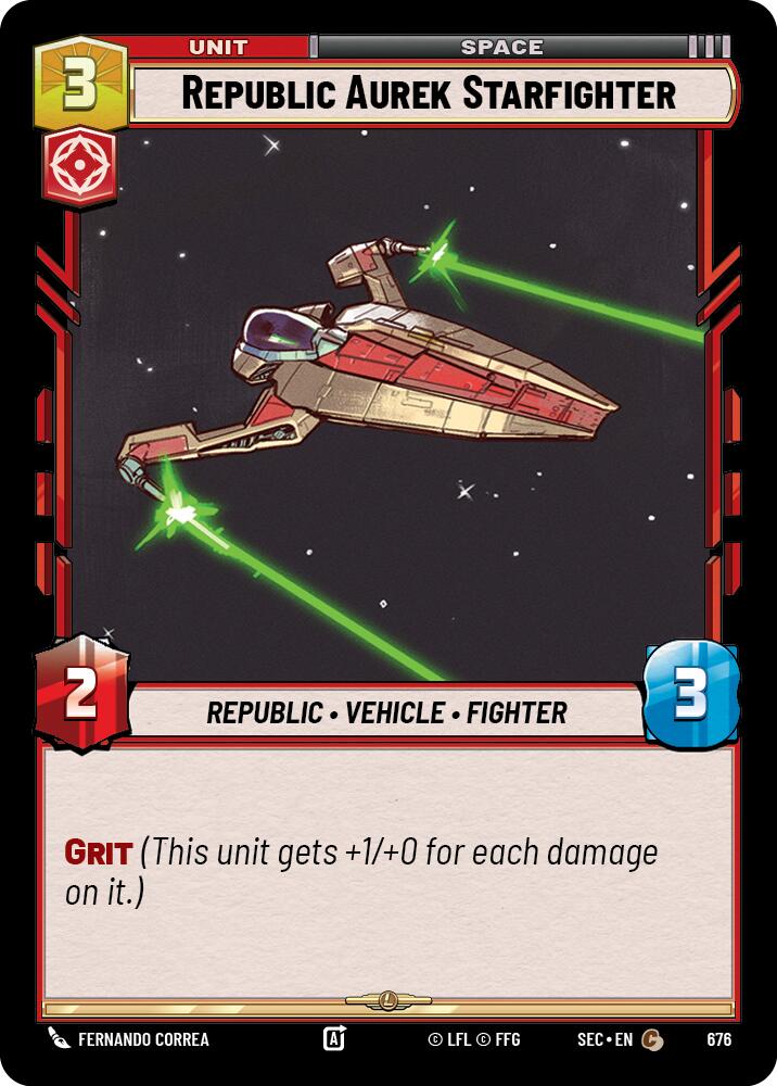 Republic Aurek Starfighter (676) (Foil) (676) [Secrets of Power] | Odin's Place